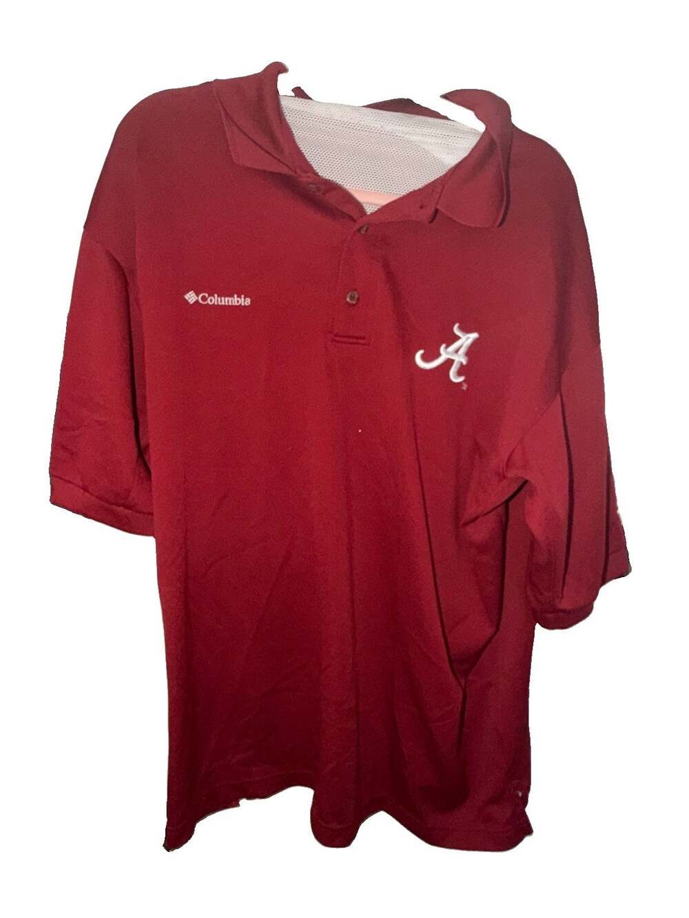 Columbia PFG Alabama Crimson Tide Omni-Shade Polo Shirt Men's sz XL (AY2)